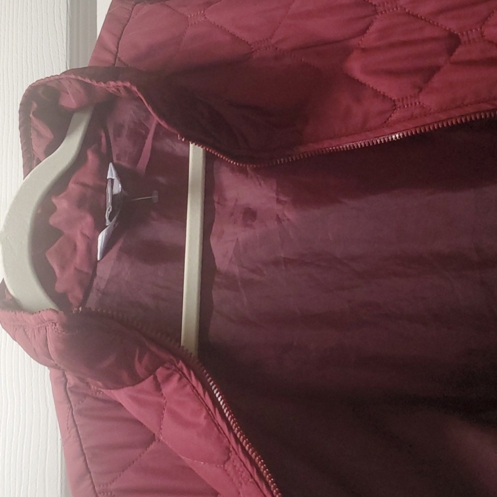 Eddie Bauer Jacket Womens Size XL X-large Quilted Jacket Burgundy - Picture 4 of 9